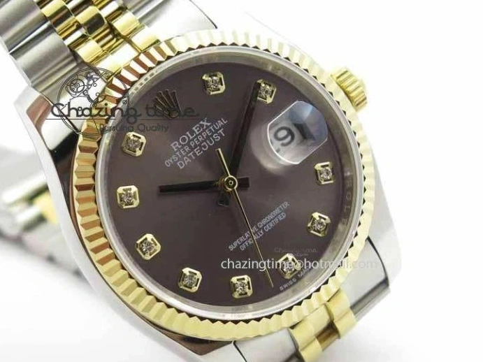 0510 DateJust 116234 SS YG BP Best Edition Gray Dial Diam Markers On SS YG Bracelet SA ZipUp 3745